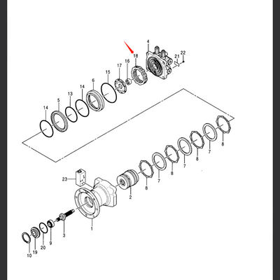 0668605 AP5S67 Pièces hydrauliques pour excavatrice personnalisées EX120-5 Moteur à chenille