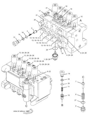 E320D E323D Valve de commande de l'excavateur 259-7464 255-5680 Pour